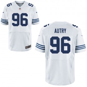 Mens Indianapolis Colts Nike White Alternate Elite Jersey AUTRY#96