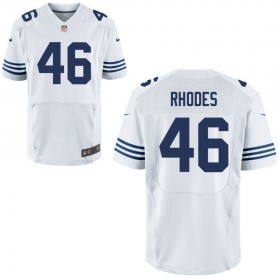 Mens Indianapolis Colts Nike White Alternate Elite Jersey RHODES#46