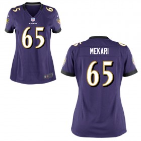Women's Baltimore Ravens Nike Purple Game Jersey MEKARI#65