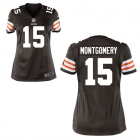 Women's Cleveland Browns Historic Logo Nike Brown Game Jersey MONTGOMERY#15
