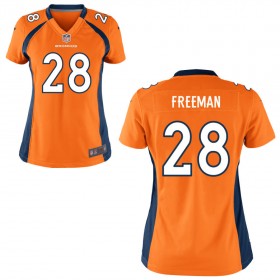 Women's Denver Broncos Nike Orange Game Jersey FREEMAN#28