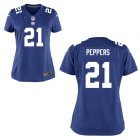 Women's New York Giants Nike Royal Blue Game Jersey PEPPERS#21