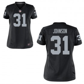 Women's Las Vegas Raiders Nike Black Game Jersey JOHNSON#31