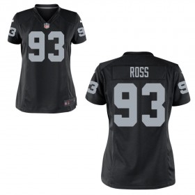 Women's Las Vegas Raiders Nike Black Game Jersey ROSS#93