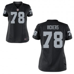 Women's Las Vegas Raiders Nike Black Game Jersey VICKERS#78