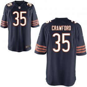 Youth Chicago Bears Nike Navy Game Jersey CRAWFORD#35