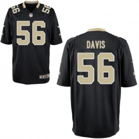 Youth New Orleans Saints Nike Black Game Jersey DAVIS#56