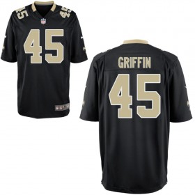 Youth New Orleans Saints Nike Black Game Jersey GRIFFIN#45