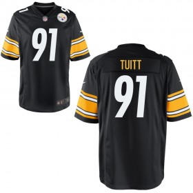 Youth Pittsburgh Steelers Nike Black Game Jersey TUITT#91