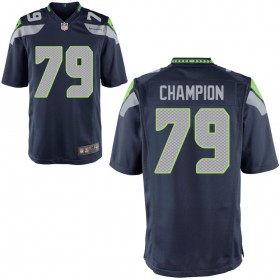 Youth Seattle Seahawks Nike College Navy Game Jersey CHAMPION#79