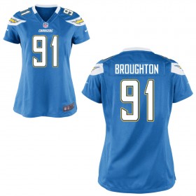 Women's Los Angeles Chargers Nike Light Blue Game Jersey BROUGHTON#91