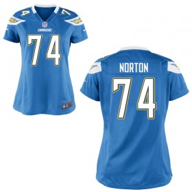 Women's Los Angeles Chargers Nike Light Blue Game Jersey NORTON#74
