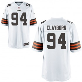 Nike Men's Cleveland Browns Game White Jersey CLAYBORN#94
