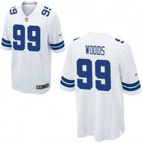 Nike Men's Dallas Cowboys Game White Jersey WOODS#99