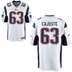 Nike Men's New England Patriots Game White Jersey CAJUSTE#63