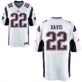 Nike Men's New England Patriots Game White Jersey DAVIS#22