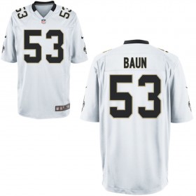Nike Men's New Orleans Saints Game White Jersey BAUN#53