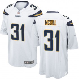 Nike Men's Los Angeles Chargers Game White Jersey MCGILL#31