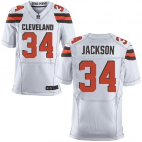 Men's Cleveland Browns Nike White Elite Jersey JACKSON#34
