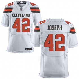 Men's Cleveland Browns Nike White Elite Jersey JOSEPH#42