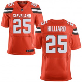 Men's Cleveland Browns Nike Orange Alternate Elite Jersey HILLIARD#25