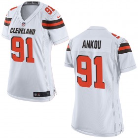 Nike Cleveland Browns Womens White Game Jersey ANKOU#91