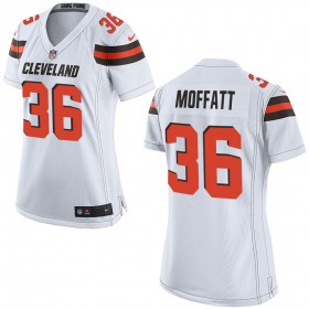 Nike Cleveland Browns Womens White Game Jersey MOFFATT#36